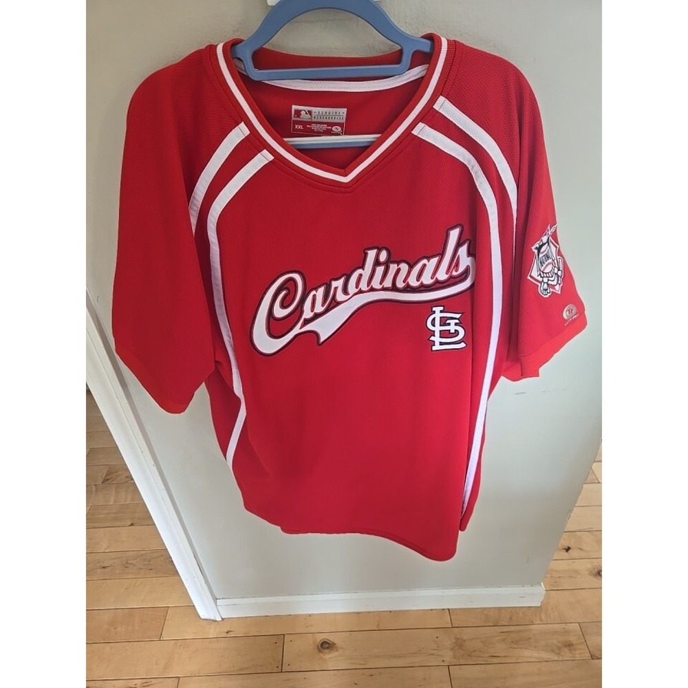 MLB TRUE FAN ST. LOUIS CARDINALS RED JERSEY MEN'S SIZE XXL